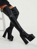 Platform Square Toe Over-the-knee Boots