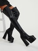 Platform Square Toe Over-the-knee Boots