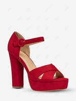 Platforms Criss Cross Ankle Strap Sandals