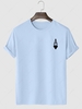 Playing Card Heart A Print T-shirt 2xl Light blue