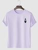Playing Card Heart A Print T-shirt 2xl Light purple