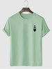 Playing Card Heart A Print T-shirt S Light green