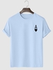 Playing Card Heart A Print T-shirt Xl Light blue