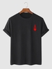 Playing Card Heart A Print T-shirt Xxl Black
