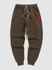 Playing Card Pattern Sport Jogger Pants M Deep coffee