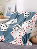 Playing Cards Pattern Sofa Bedroom Blanket