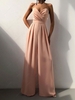Pleated Detail Bungee Strap Wide Leg Jumpsuit S Light pink