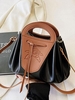 Pleated Rose Graphic Drawstring Handle Crossbody Bag