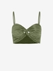 Plisse Twisted Crop Camisole S Green