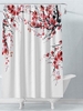 Plum Blossom Print Shower Curtain