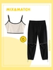 Plus Size Contrast Binding Rib-knit Camisole and Zippered Knee Toggle Detail Wide Leg Pants Set