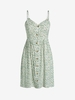 Plus Size Ditsy Floral Print Button Down Cami Dress