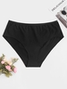 Plus Size Fishnet Insert Plain Briefs