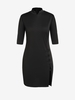 Plus Size Frog Button Slit Bodycon Dress