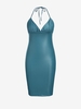 Plus Size Halter Backless Bodycon Midi Dress