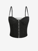 Plus Size Lace Insert Criss Cross Cami Corset