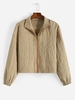 Plus Size Quilted Drop Shoulder Coat