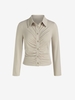 Plus Size Ruched Button Up T Shirt