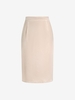 Plus Size Satin Midi Pencil Skirt