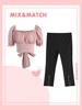 Plus Size Smocked Back Knot Milkmaid Crop Top and Zip Hem Boot Cut Pants Set