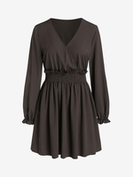 Plus Size Smocked Waist Ruffle Dress
