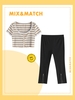 Plus Size Striped Botton Up Lettuce Trim Tee and Zip Hem Cropped Boot Cut Pants Set