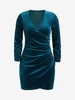 Plus Size Velvet Ruched Bodycon Dress