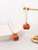 Pumpkin-shaped Asymmetrical Halloween Earrings