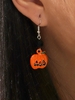 Pumpkin-shaped Halloween Drop Earrings