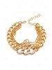 Punk Lock Layered Chain Bracelet