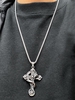 Punk Retro Dragon Cross Titanium Steel Pendant Necklace