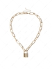 Punk Style Lock Pendant Necklace