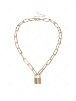 Punk Style Lock Pendant Necklace