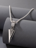 Punk Triangle Pendant Metal Necklace
