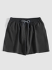 Pure Color Drawstring Beach Shorts Xxl Dark gray