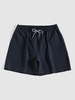Pure Color Drawstring Beach Shorts Xxl Deep blue