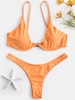 Push Up Plunge Bathing Suit M Sandy brown