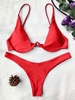 Push Up Plunge Bathing Suit S Red