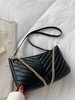 Quilted Chain Decor Crossbody Bag