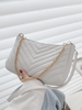 Quilted Chain Decor Crossbody Bag