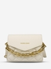 Quilted Chain Embellished Letter Print Crossbody Bag