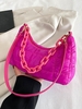 Quilted Chain Embellished Shoulder Bag