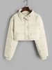 Quilted Crop Puffer Jacket S Light coffee