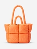 Quilted Design Padded Puffer Tote Bag