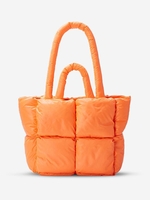 Quilted Design Padded Puffer Tote Bag