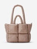 Quilted Design Padded Puffer Tote Bag