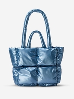 Quilted Design Padded Puffer Tote Bag