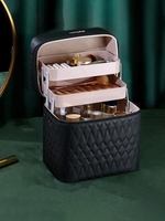 Quilted Double-layer Lift Makeup Storage Bag