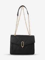 Quilted Half Chain Shoulder Bag