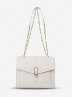 Quilted Half Chain Shoulder Bag